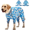thumbnail image 1 of Pijama para perros LovinPet Happy Hippo con estampado azul para perros grandes, 1 of 7