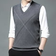 thumbnail image 7 of JIKNTTR Men's Sweater Vest V Neck Slim Fit Casual Sleeveless Knitted Pullover Sweater Fashion Knitwear Pullover Thermal Shirts, 7 of 7