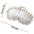 thumbnail image 3 of Krdevn Ruffled Satin Sleep Eye Mask Elastic Band Soft Breathable Light Blocking Comfort Blindfold Travel Airplane Nap Bedroom Overnight Stress Relief Sleep Aid Accessory, 3 of 4