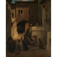 thumbnail image 2 of Alexandre-Gabriel Decamps 12x14 Black Ornate Wood Framed Double Matted Museum Art Print Titled: The Good Samaritan (1853), 2 of 5