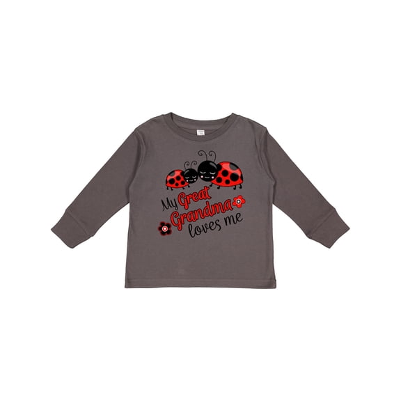 Inktastic My Great Grandma Loves Me with Cute Ladybugs Boys or Girls Long Sleeve Toddler T-Shirt