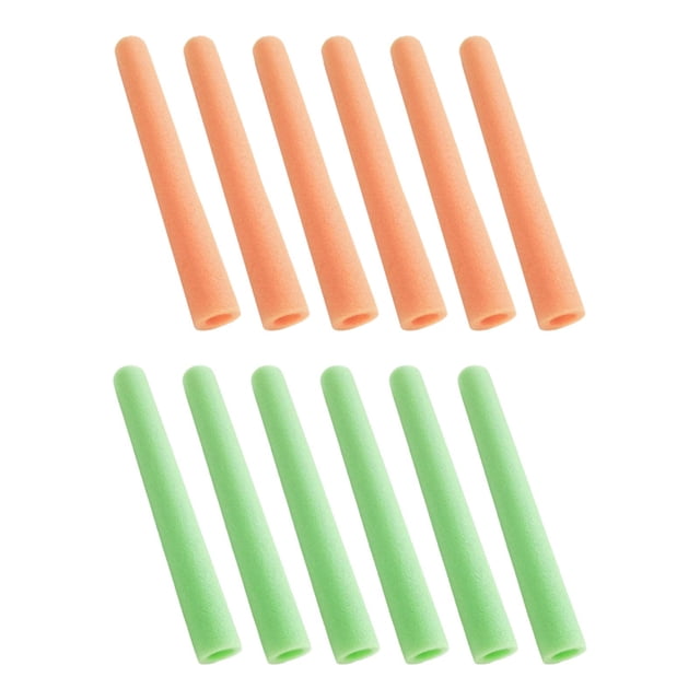 S SERENABLE 12x Trampoline Enclosure Pole Foam Sleeves 15.75 inch Pipe Protector Padding Green and Orange