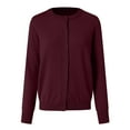 thumbnail image 5 of idosla Women's Cardigan Sweaters Lightweight Crew Neck Button Down Long Sleeve Fall Fashion Outfits 2025 (Wine, S), 5 of 9