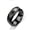 Black, variant on Health Monitoring Rings with Innovative Temperature Change Feature Waterproof Jewelry Stainless Steel Finger Accessory