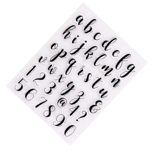 Injueey Sello de goma TPR en forma de letra, sello de estampado artesanal, grabadora en relieve, herramienta de artesanía, raspador, álbum de Suministros de escritura y corrección