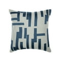thumbnail image 2 of Ox Bay and Stacy Garcia 24" x 24" Blue/Ivory Geometric Embroidered Cotton Blend Adult Decorative Throw Pillow, 2 of 8