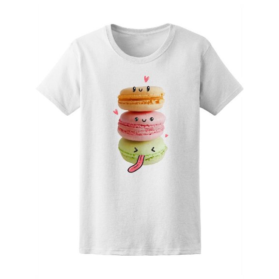 Kawaii Macaroon Friends Day T-Shirt Women -Image by Shutterstock, Female Medium