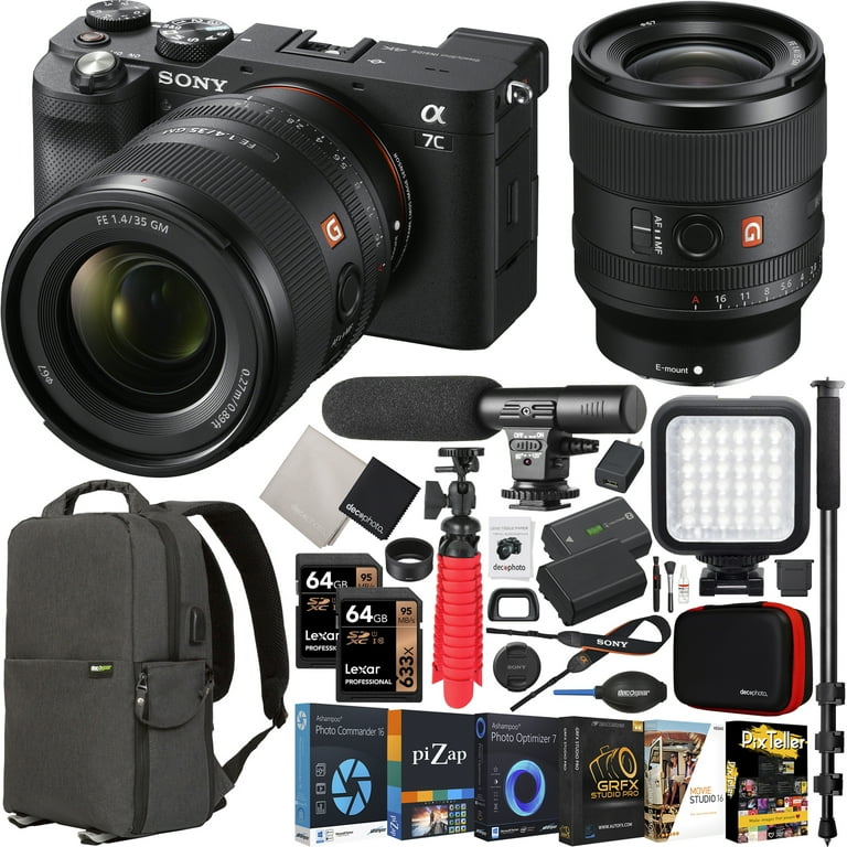 Sony a7C Mirrorless Full Frame Camera Body + Sony FE 35mm F1.4 GM