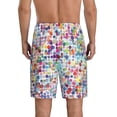 thumbnail image 5 of Cauagu Colorful Watercolor Dots Print Pajama Bottoms for Men Sleep Pajama Shorts Elastic Waistband Sleep Pajama Short Men's PJ Shorts -Small, 5 of 6