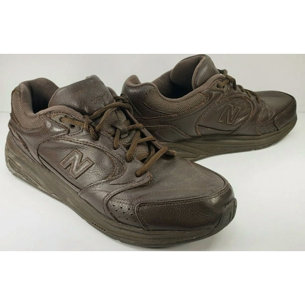 NEW BALANCE 927 Mens Brown Leather Comfort Walking Shoes Size 9.5D Super Support