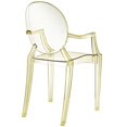 thumbnail image 3 of Hawthorne Collections 18.5" Modern Plastic Dining Arm Chair in Yellow, 3 of 4