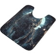 thumbnail image 5 of SKYSONIC Toiletry Mat Big Wolf Moon Night Print, Fluffy Plush Absorbent Bath Rugs Carpet with Non Slip Bottom for Bathroom Floor Toilet Tub and Shower, 5 of 7