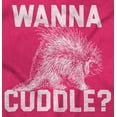 thumbnail image 2 of Wanna Cuddle Porcupine Animal Lover Womens Slim Fit Graphic Tee Brisco Brands S, 2 of 5