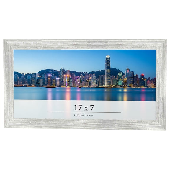17x7 Frame White Real Wood Picture Frame Width 1.5 inches | Interior Frame Depth 0.5 inches | Barn