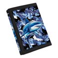 thumbnail image 2 of FUIALDOLG Blue Shark Trifold Card Wallet, Polyester Washable Large Capacity Youth Wallet for Outdoor Sports and Daily Use, 2 of 7