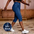 thumbnail image 2 of GUACER Capri Denim Leggings for Women Fashion High Waist Classic Pockets Stretchy Comfy Casual Trousers, 2 of 8