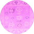 thumbnail image 1 of Ahgly Company Indoor Round Oriental Pink Traditional Area Rugs, 7' Round, 1 of 4