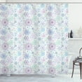 thumbnail image 1 of Ambesonne Winter Shower Curtain, Pastel Snowflakes Joyful, 69"Wx70"L, Blue Green Lavender, 1 of 3