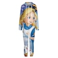 thumbnail image 4 of Alice in Wonderland Unisex Onesie Pajamas Zipper Jumpsuit Hooded One Piece Sleepwear for Family Mens Womens, 4 of 8