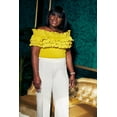 thumbnail image 3 of Zmena Inc Frills And Thrills Yellow Bodysuit Large, 3 of 5