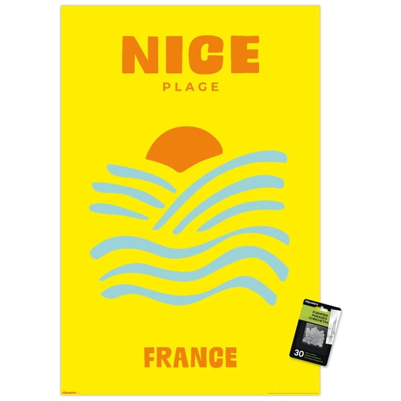 Reinders: Destinations - Destination Nice Wall Poster with Pushpins, 22.375" x 34"