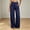 #0076-Navy, variant on Womens High Waist Wide Leg Trousers with Pockets Stretchy Slim Casual Yoga Pants Bottoms for Daily Work Office