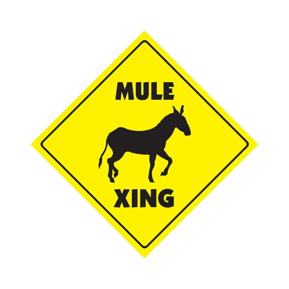 SignMission X-MULE 12 x 12 in. Mule Crossing Zone Xing Sign