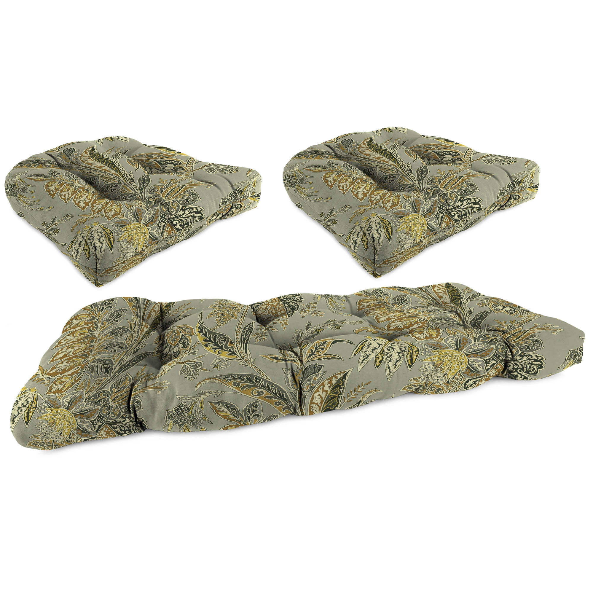 Jordan Manufacturing Outdoor Patio Chair Cushion Cayo Vista Black Jordan Manufacturing Outdoor Patio 3 Piece Wicker Set Cayo Vista
