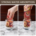 thumbnail image 6 of 4 Pcs Funny Kitchen Towels,Red Pioneer Flower and Paisley Pattern Microfiber Dish Towels,Kitchen Tea Towels,Kitchen Towel Set (18" X 26"), 6 of 7