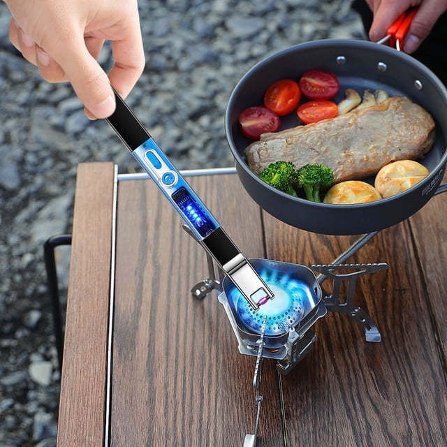 TUWABEII Aromatherapy Candle Transparent LED Igniter Electronic Windproof Gas Stove Long Version