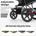 thumbnail image 4 of INFANS Jogging Stroller, Jogger Travel System with Shock Absorbing Suspension Dining Plate Cup Holder Adjustable Backrest, Lightweight Baby Strollers for Newborn, 4 of 9