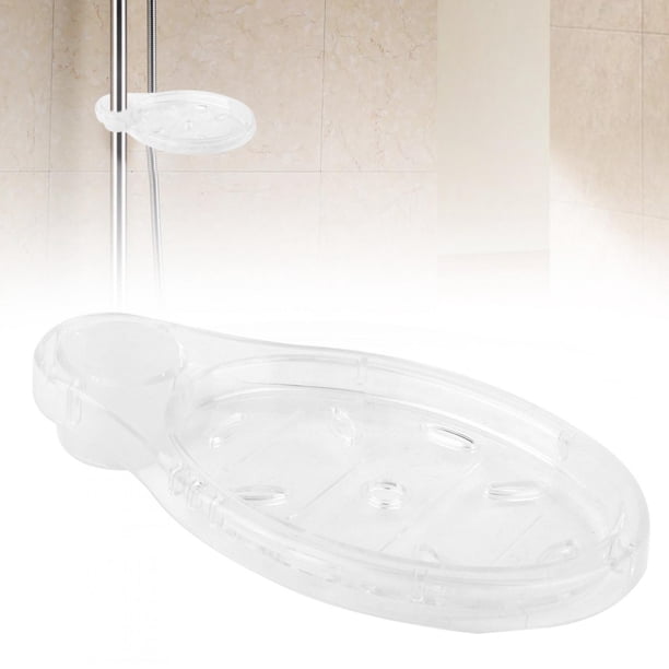 Ichiias Jabonera Transparente Redondo Acrílico Jabonera Caja Soporte Varilla de elevación Accesorios de baño ANGGREK Otros