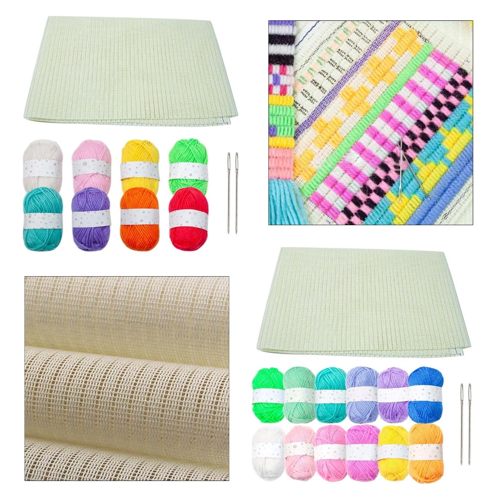 Embroidery Fabric and Embroidery Thread Needle, Needlework Fabric for Stitching