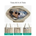 thumbnail image 4 of BAGSMART Expandable Tote Bag for Women, Zipper Puffer Work Tote with Water-Resistant Quilted, Nurse and Carry-On Travel Bag, Camel, 4 of 7