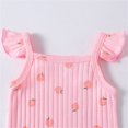 thumbnail image 5 of Siilsaa Girls Bodysuit Baby Girls Floral Cute Short Sleeve Romper Bodysuit Clothes Pink,66, 5 of 6