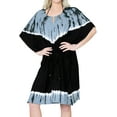 thumbnail image 2 of HAPPY BAY Women's Plus Size Bathing Suit Cover-up Kimono 2X-3X Black, Tie Dye, 2 of 5