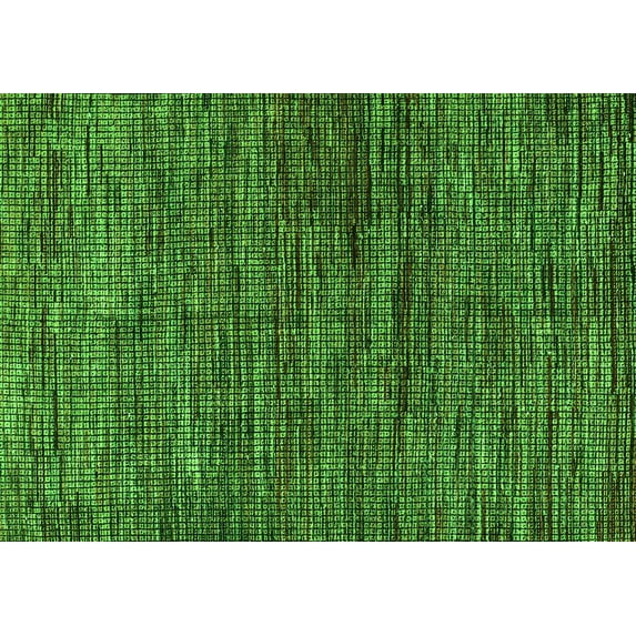 Ahgly Company Indoor Rectangle Oriental Green Modern Area Rugs, 2' x 3'