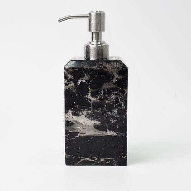 Juego de baño de lujo de mármol Silver Dragon: elegancia en blanco y negro con brillo suave, fácil limpieza, accesorios de baño, accesorios de baño