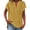 Gold, variant on Short Sleeve Tops for Women Fashion Casual V Neck Button Short Sleeve T Shirt on Sale