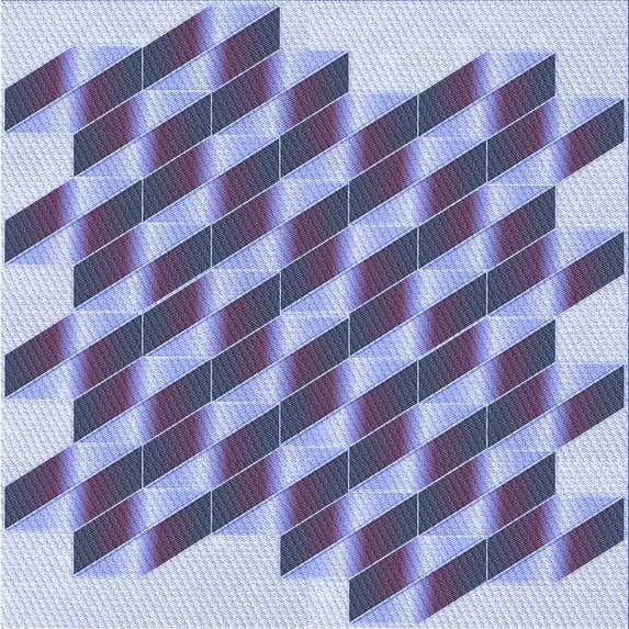 Ahgly Company Machine Washable Indoor Square Transitional Deep Periwinkle Purple Area Rugs, 6' Square