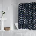 thumbnail image 2 of Dark Blue Christmas Gingerbread Pattern Shower Curtain 84"x72" ,Bathroom Decorative Shower Curtains Set with 12 Hooks,Modern Waterproof Washable Shower Curtain, 2 of 6