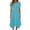 Blue, variant on YHAJDS Short Sleeve Round-Neck Dress for Women Polka Print Sleeve Asymmetrical Hem