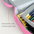thumbnail image 4 of Wrapables Large Capacity 72 Slot Pencil Case for Colored Pencils, Stationery Pouch, Pink, 4 of 7