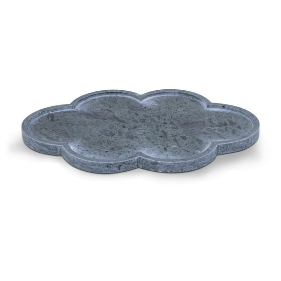 Meridina Furniture Rimini Green Clover Shaped Marble Tray