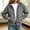 Gray women corduroy jacket a1, variant on SSZMDLB Women Zip Up Corduroy Jackets Long Sleeve Hooded Round Neck Fall Winter Warm Solid Casual Outwear Coat for Women Dressy Basic, Light Blue S