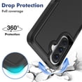 thumbnail image 4 of YEYKX Defender Case for Samsung Galaxy A17 5G 6.7'' Heavy Duty 1 in 1 Design Rugged Full Body Dustproof Shockproof Bumper Non-Slip Protective Cover,Black,For Galaxy A17(5G), 4 of 5