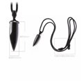 thumbnail image 5 of HOOUN Natural Black Obsidian Bullet Point Pendant Unisex Men Necklace, 5 of 5