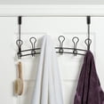 thumbnail image 2 of (4 pack) Mainstays SnugFit 6-Hook Over-the-Door Towel and Robe Rack, Oil-Rubbed Bronze, 2 of 8