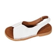 thumbnail image 3 of IUJSOY Sandals for Women 2025 Casual Peep Toe Slingback Flats Shoes Comfortable Slip on Beach Shoes, 3 of 9