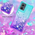 thumbnail image 5 of Case for Motorola Moto Edge 5G 2024 Case Girls Women,Liquid Glitter Shockproof Back Cover Soft TPU Bumper Silicone Slim Protective Cover for Moto Edge 5G 2024 Gradient Blue, 5 of 14